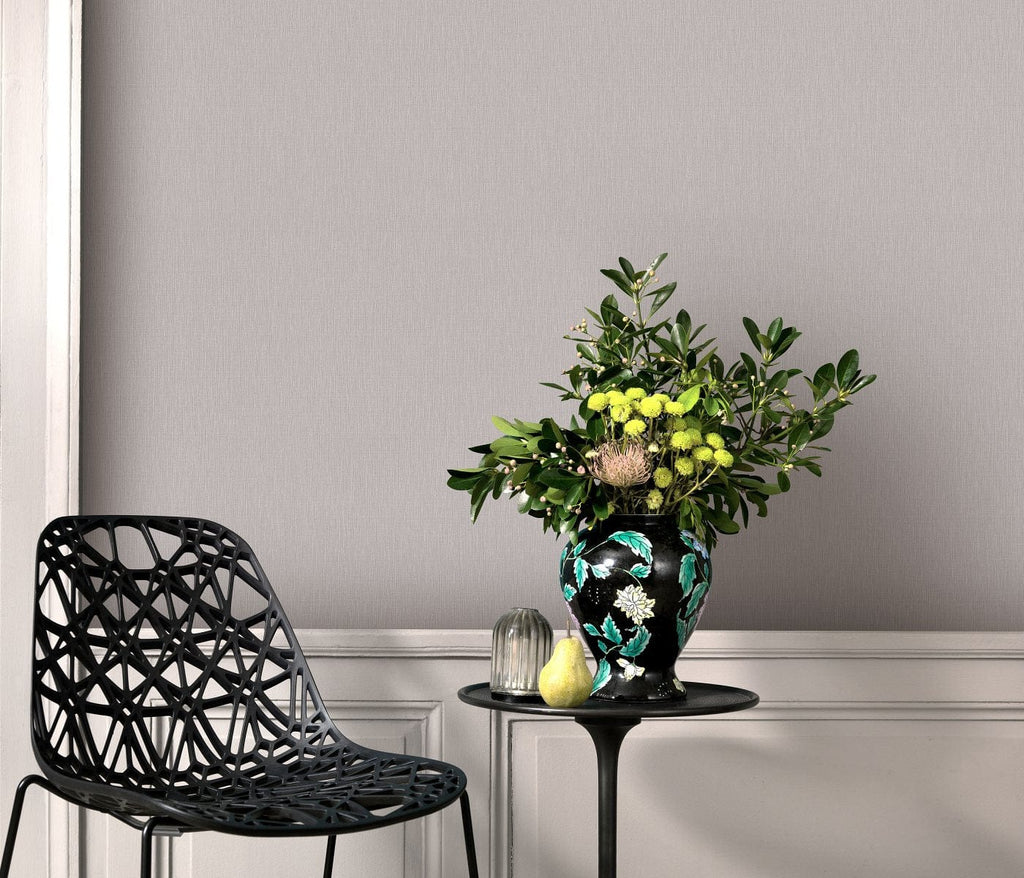 Neitrālas taupe krāsas tapetes ar mirdzošu efektu, 3752506, skats interjerā 2