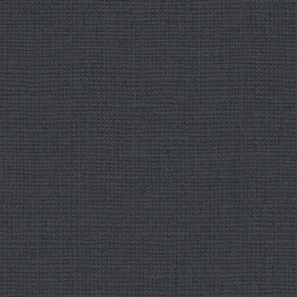 Melnas flizelīna tapetes ar elegantu lina tekstūru - istabas interjerā