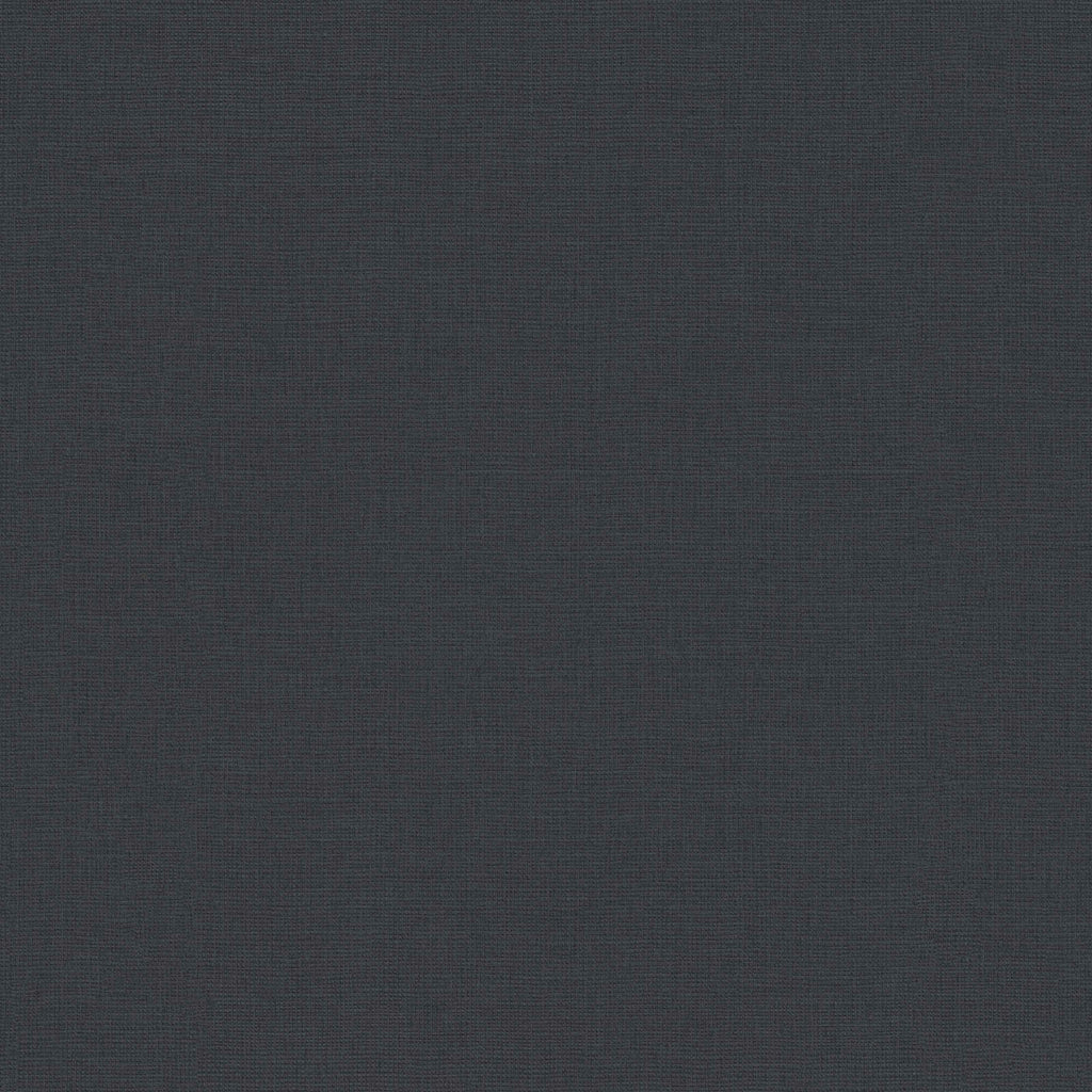 Melnas flizelīna tapetes ar elegantu lina tekstūru - guļamistabas interjerā