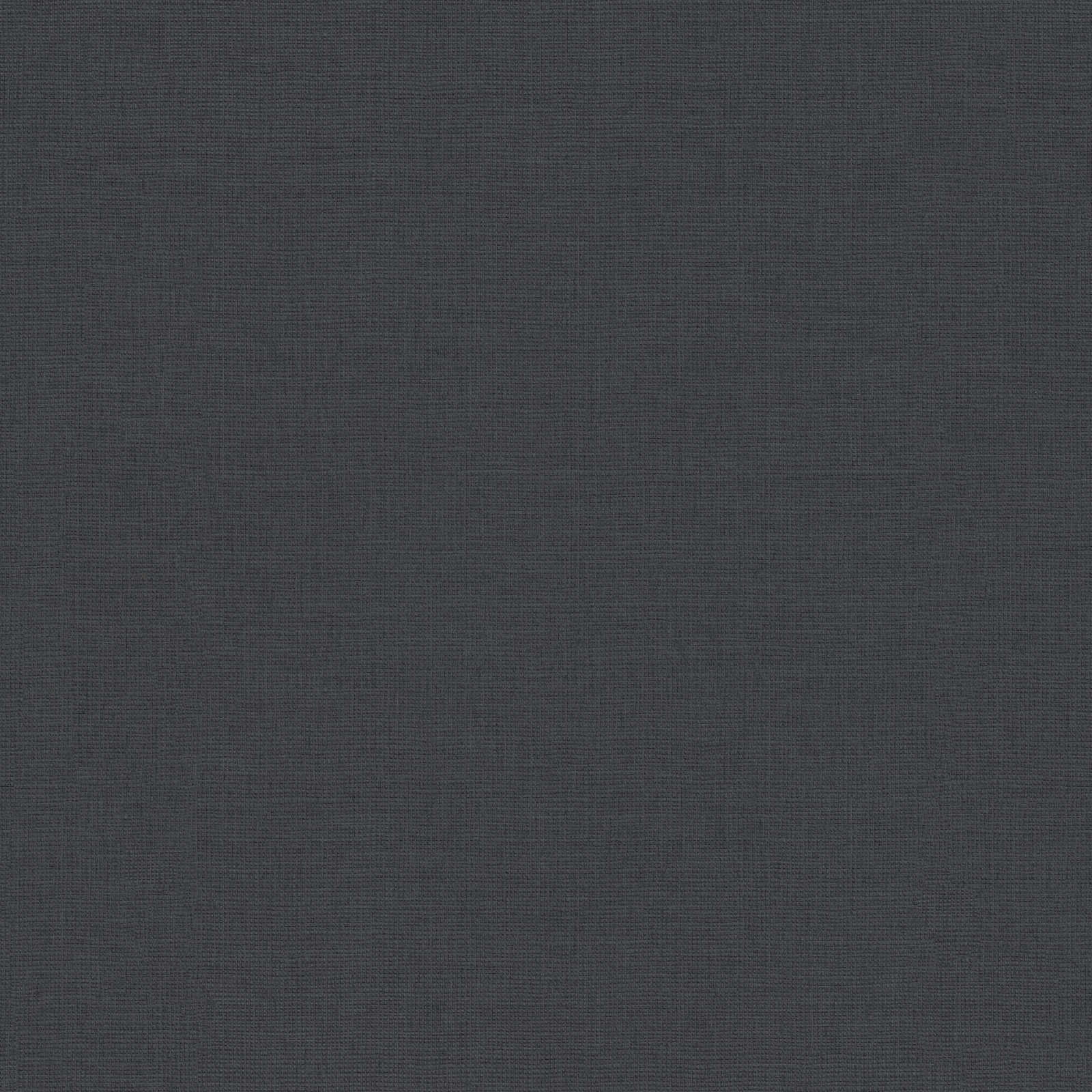 Melnas flizelīna tapetes ar elegantu lina tekstūru - guļamistabas interjerā