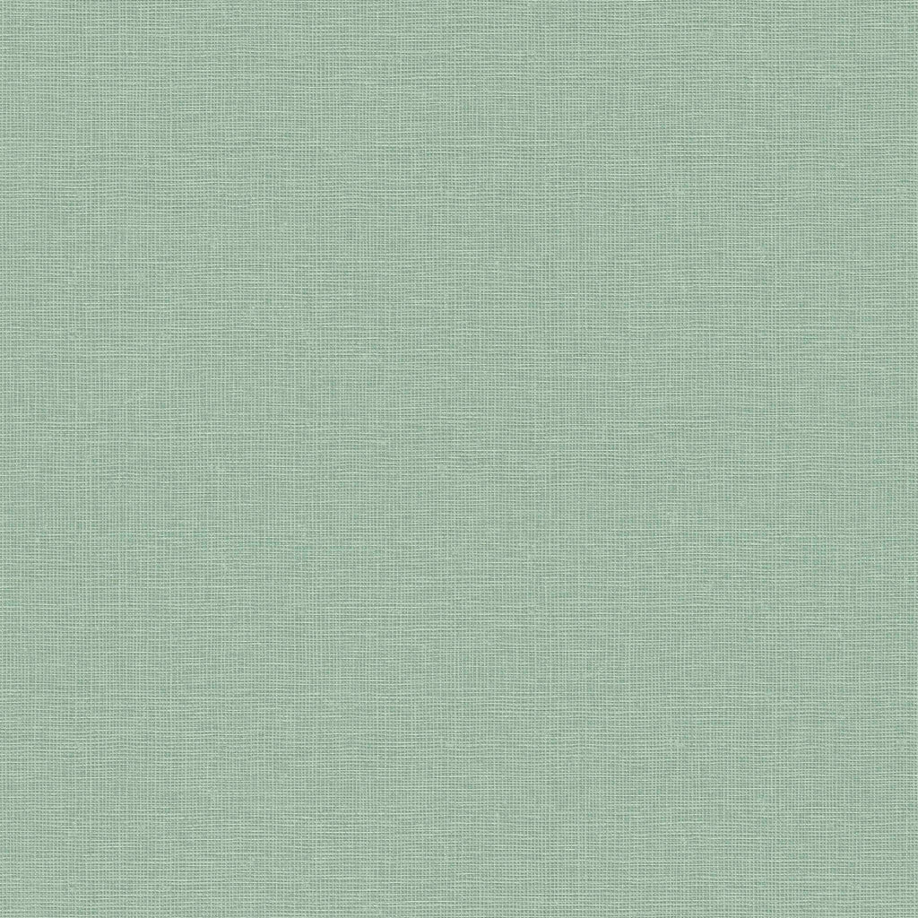 Zaļas flizelīna tapetes ar dabīgās lina tekstūras efektu - guļamistabas interjerā