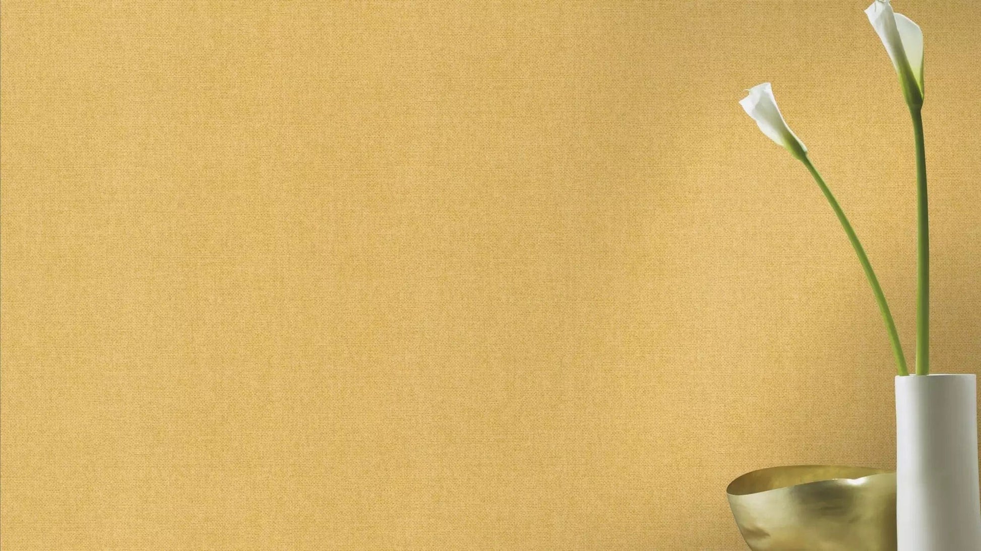 Vienkrāsainas matētas tapetes, dzeltenā tonī, RASCH, 312195, Color Your Life