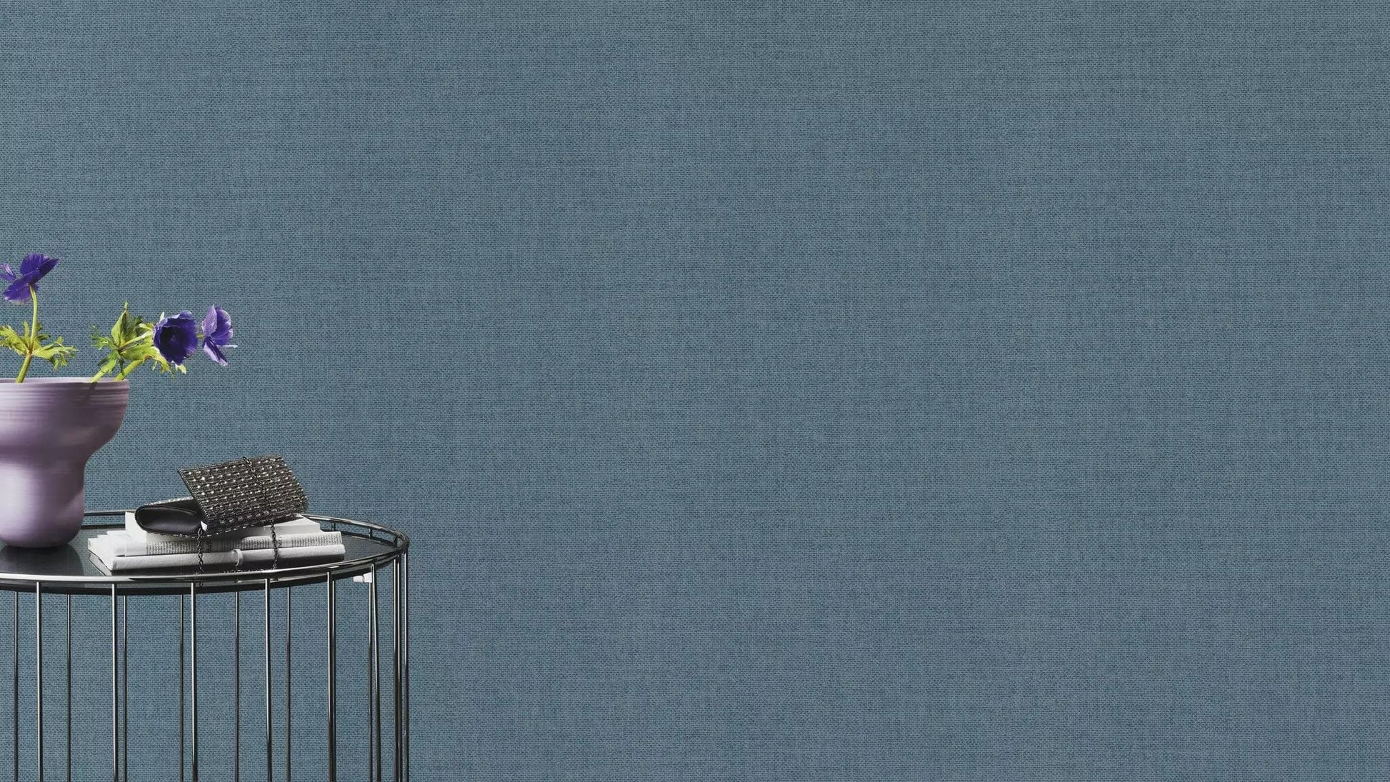 Vienkrāsainas matētas tapetes, tumši zilā tonī, RASCH, 312188, Color Your Life