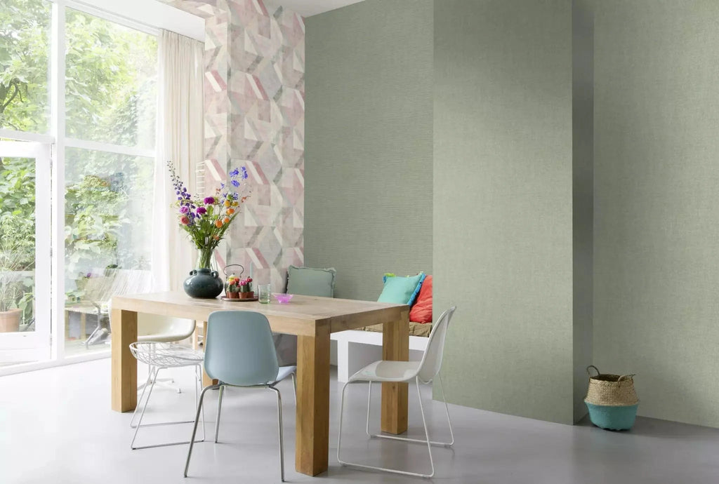 Vienkrāsainas matētas tapetes, zaļā tonī, RASCH, 312218, Color Your Life