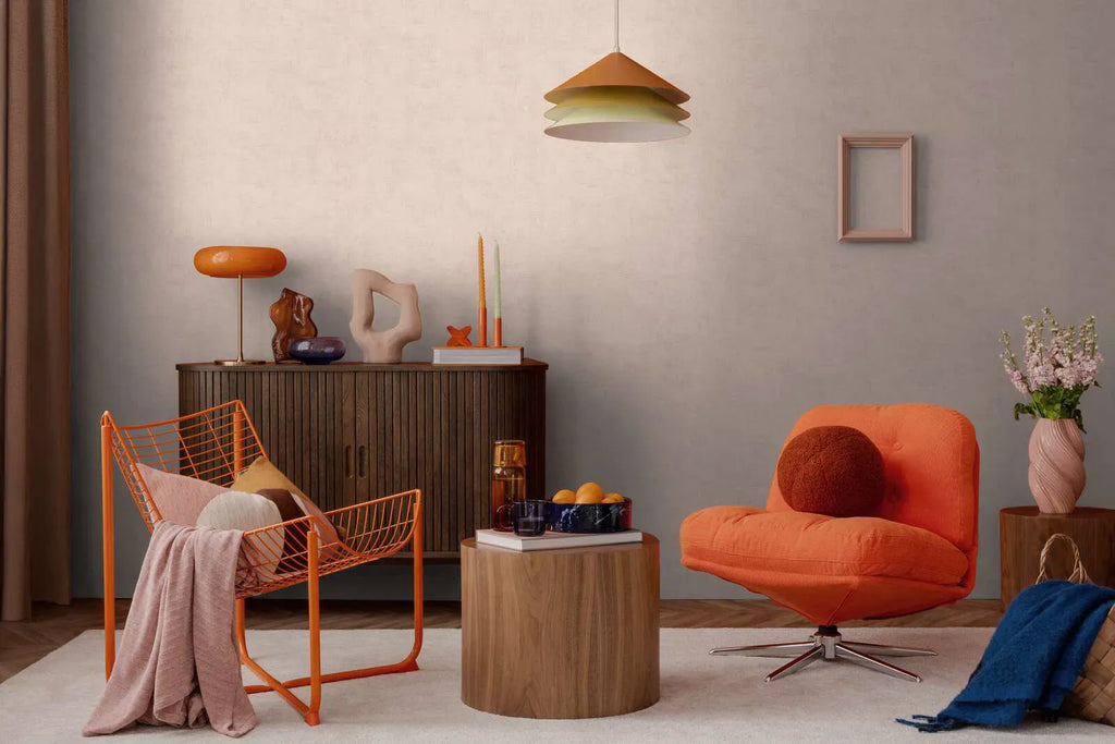 Rozā neaustas tapetes ar smalku matētu tekstūru | 3011746