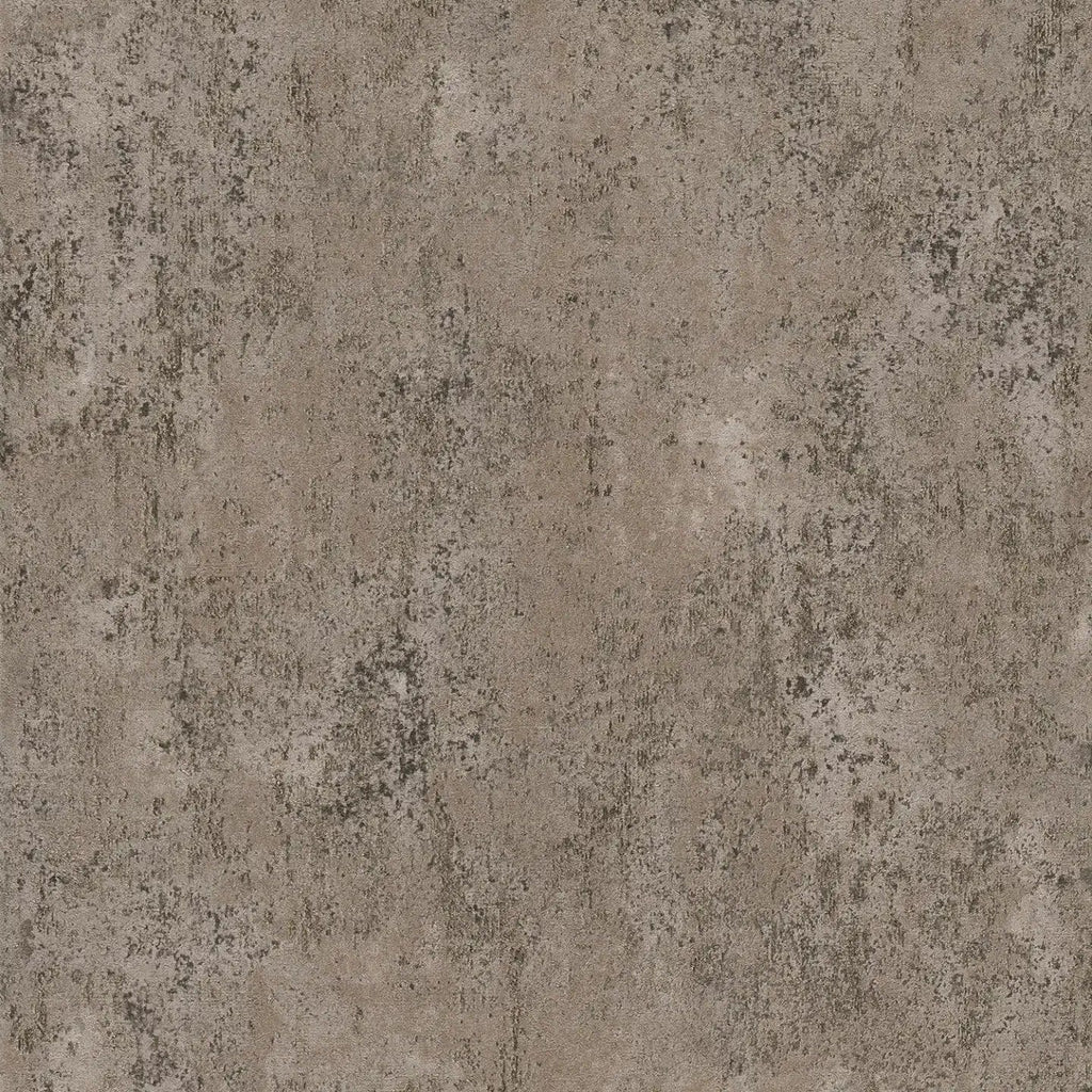 Brūnas tapetes ar teksturētu apmetuma virsmu - guļamistabas interjerā