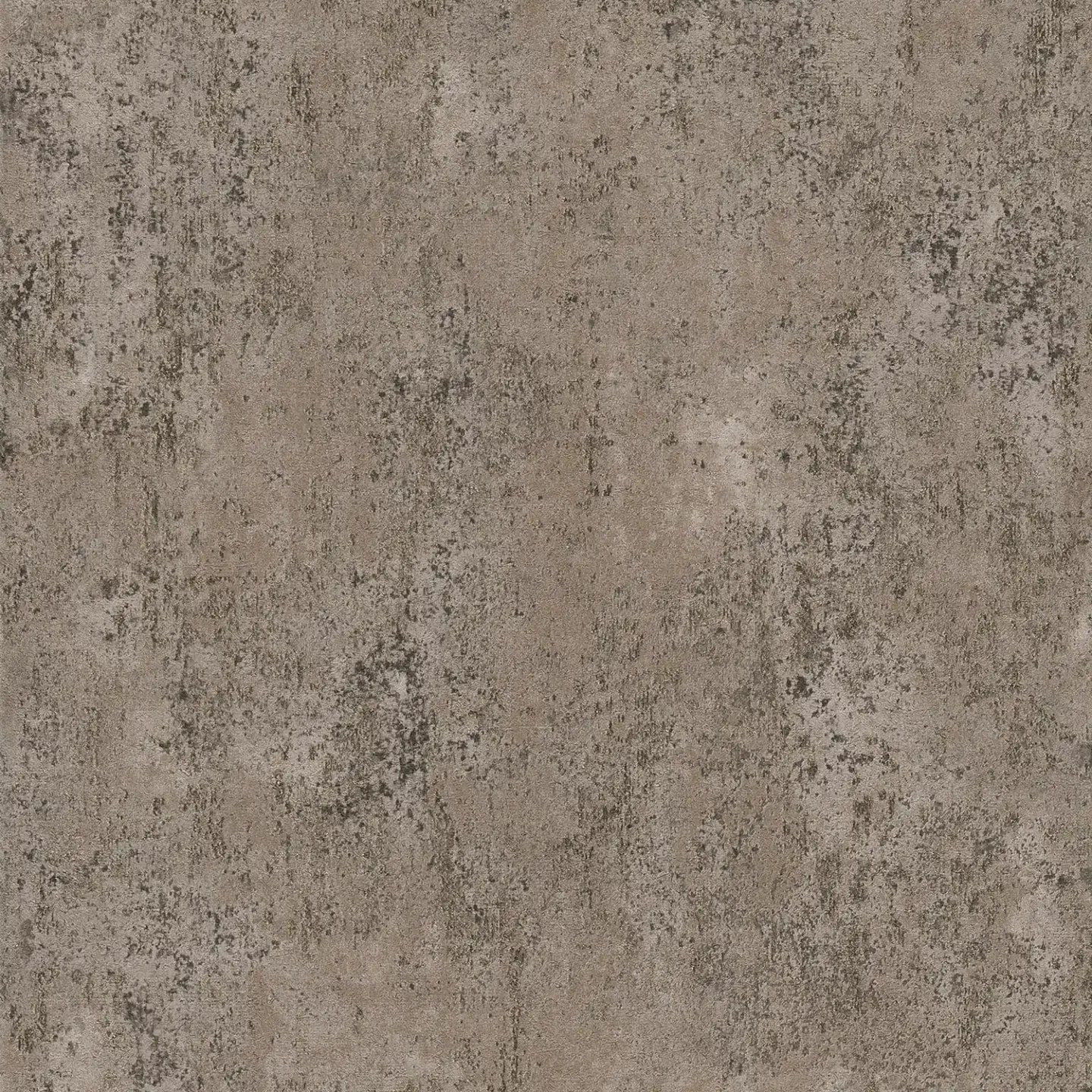 Brūnas tapetes ar teksturētu apmetuma virsmu - guļamistabas interjerā