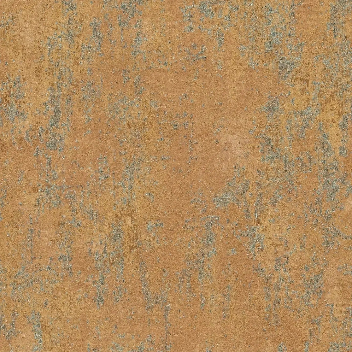 Oranžas tapetes ar dabisku apmetuma izskatu - vizualizācija interjerā