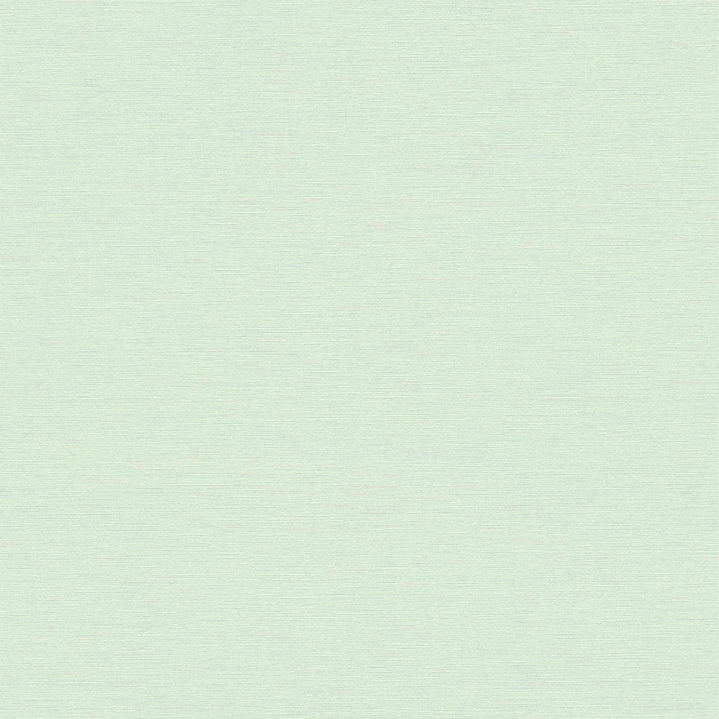 Piparmētru tonī vienkrāsainas tapetes ar lina tekstūru - vizualizācija interjerā