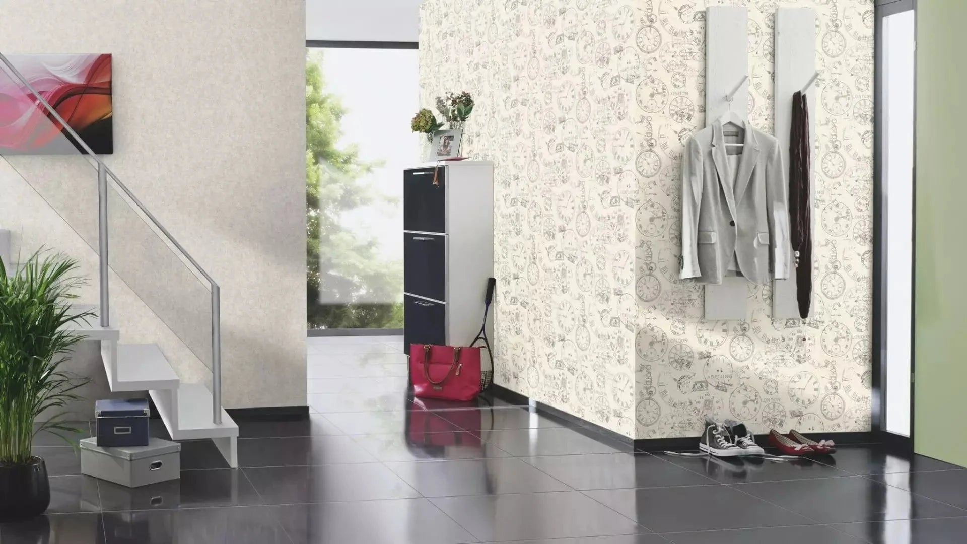 Vienkrāsainas tapetes gaisi pelēkos toņos ar smalko tekstūru, 649321, Welcome home