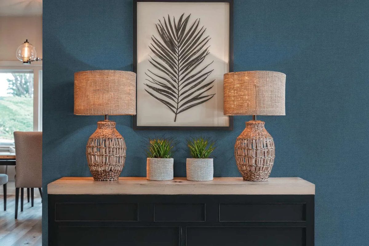 Tumši zilas vienkrāsainas tapetes ar smalku matētu tekstūru | 3012152