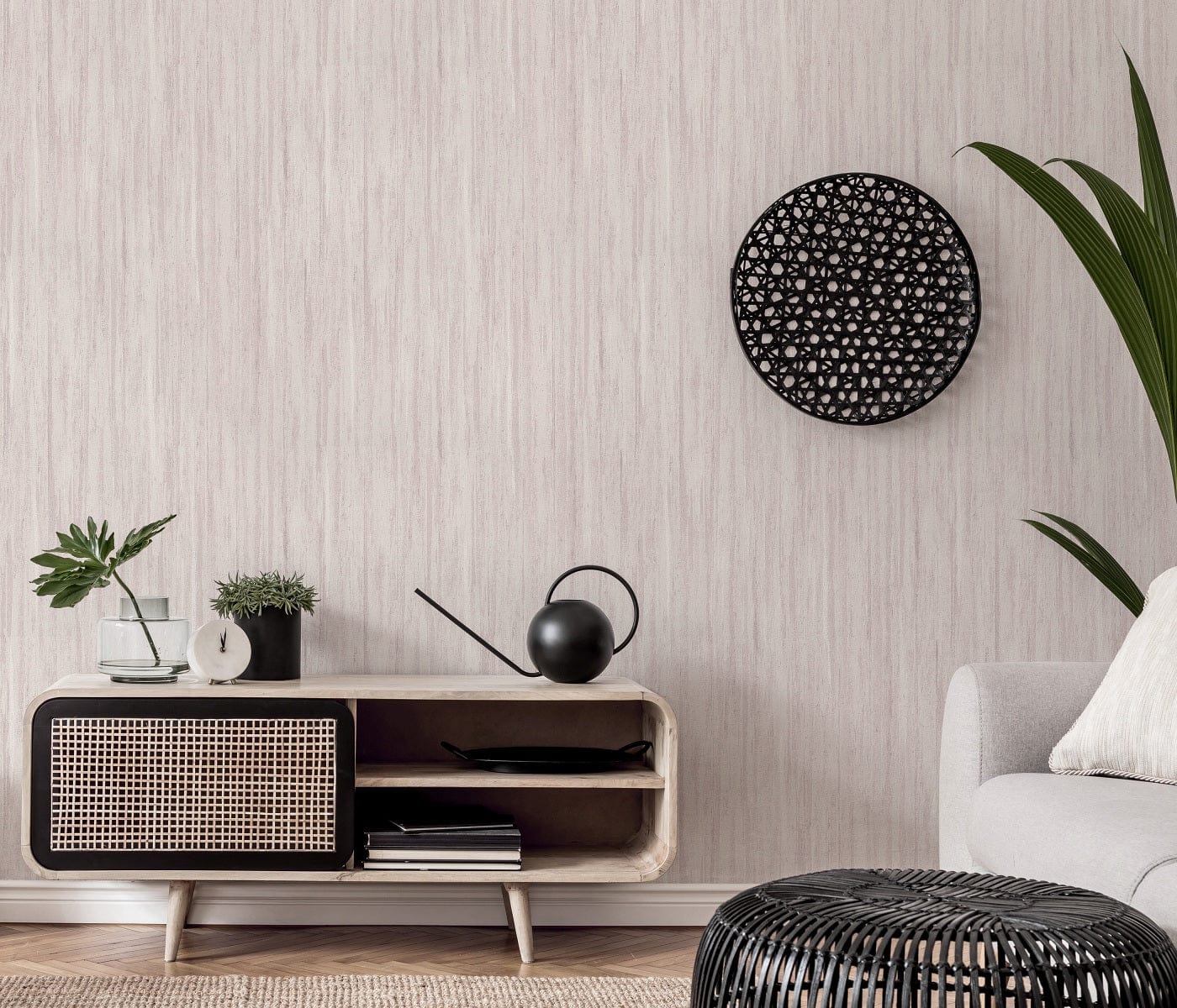 Rozā strukturētas tapetes romantiskai un mājīgai sienu apdarei, 3740015, galerija 2