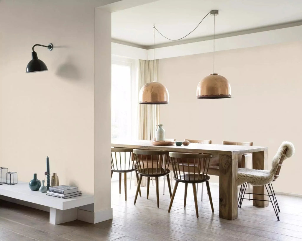 Vienkrāsainas tapetes RASCH bēšā krāsā ar tekstila faktūru, 633771, Color Your Life