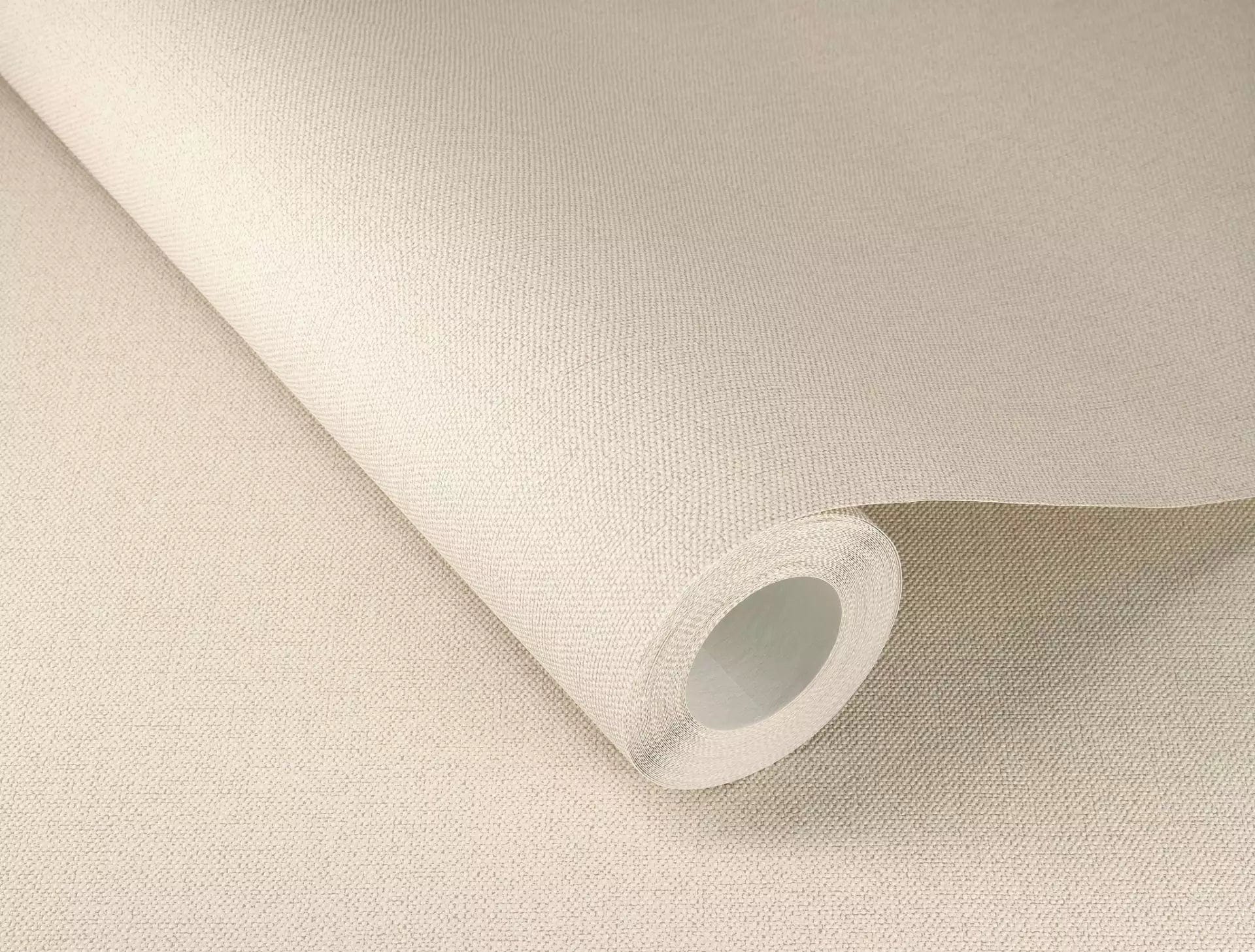 Vienkrāsainas tapetes RASCH bēšā krāsā ar tekstila faktūru, 633771, Color Your Life