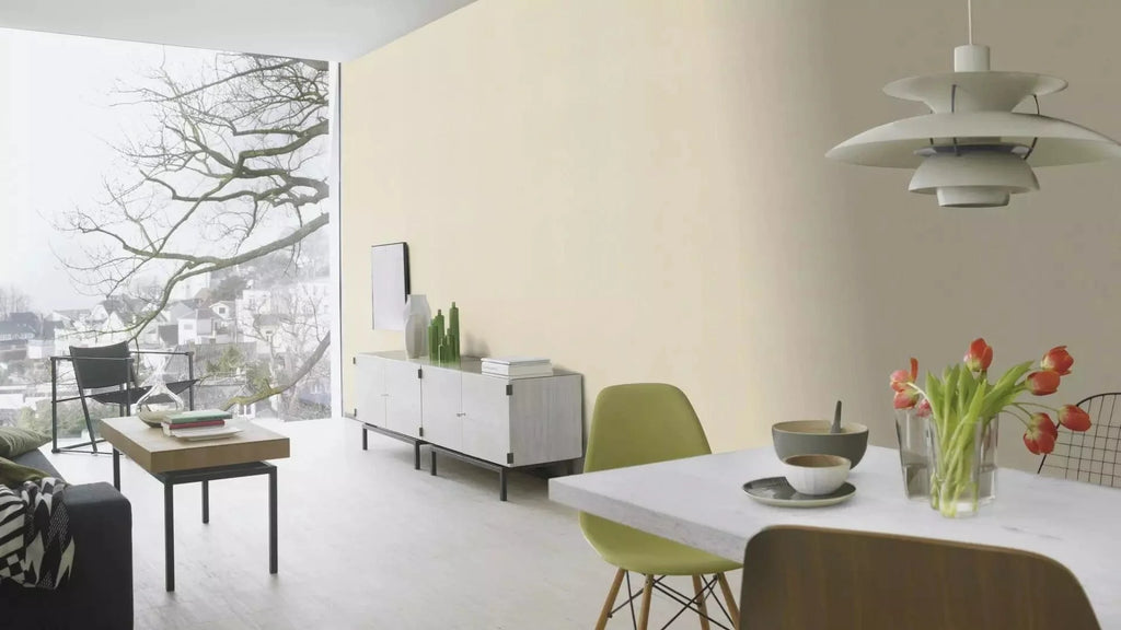 Vienkrāsainas tapetes RASCH gaiši bēšā krāsā ar tekstila faktūru, 633788, Color Your Life