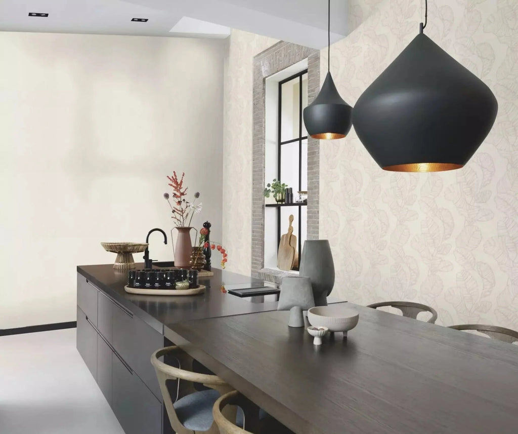 Vienkrāsainas tapetes RASCH gaišos toņos ar tekstila faktūru, 810103, Color Your Life