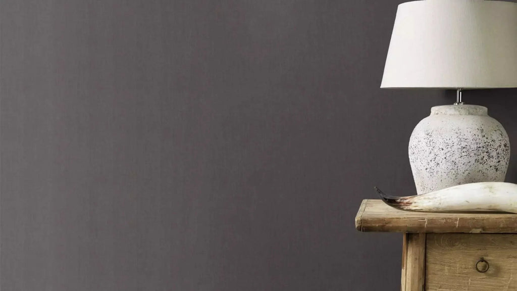 Vienkrāsainas tapetes melnā krāsā ar tekstila faktūru, 633177, Color Your Life