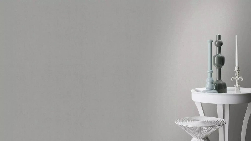 Vienkrāsainas tapetes pelēkā krāsā ar tekstila faktūru, 633733, Color Your Life