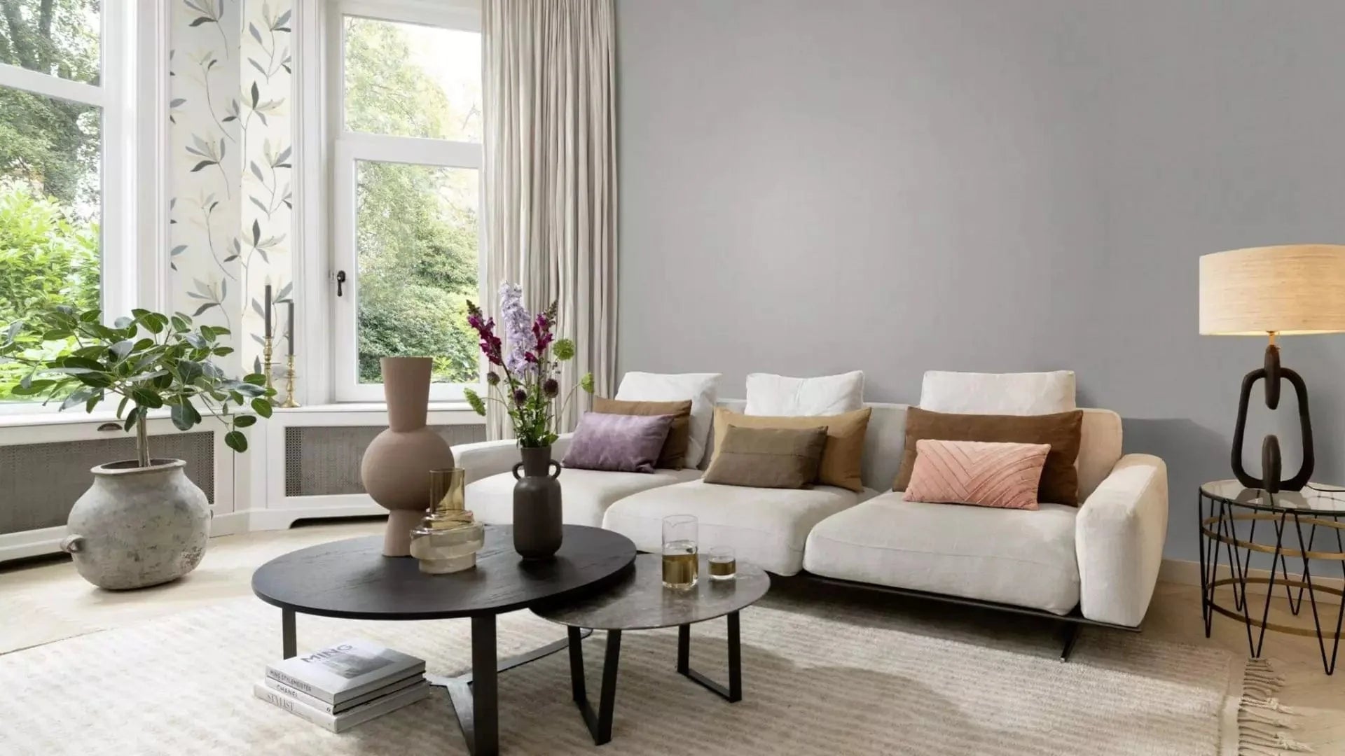 Vienkrāsainas tapetes pelēkā krāsā ar tekstila faktūru, 633733, Color Your Life