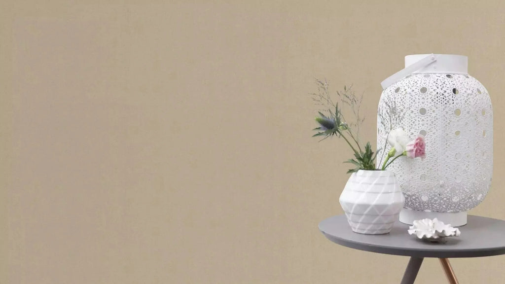 Vienkrāsainas tapetes smilškrāsā ar tekstila faktūru, 633689, Color Your Life