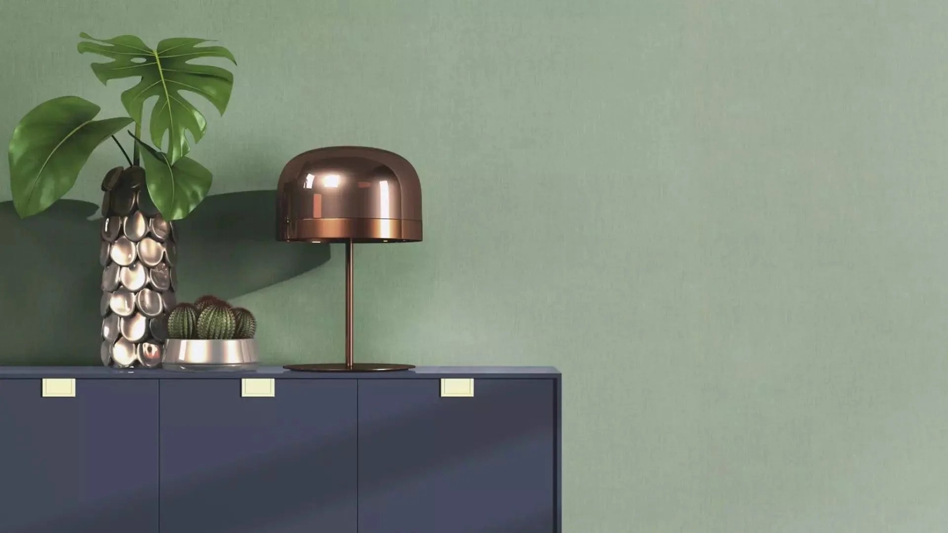 Vienkrāsainas tapetes zaļā krāsā ar tekstila faktūru, 633191, Color Your Life