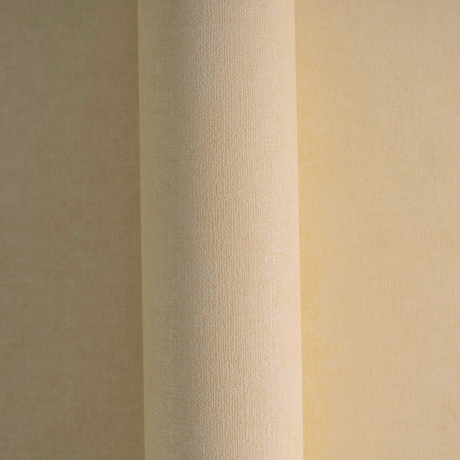 Tapetes ar tekstila izskatu bēšā krāsā — vienkrāsainas - kombinācija ar mebelēm