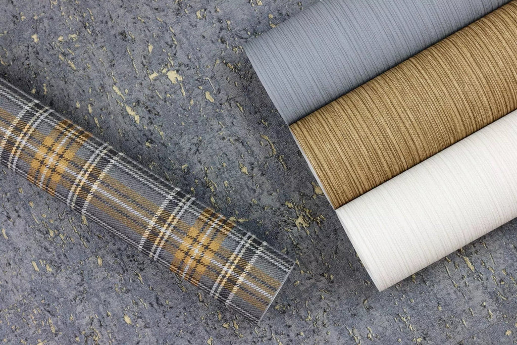 Vienkrāsainas tapetes ar vertikāli strukturētu tekstūru, brūnā krāsā, RASCH, 537734, Curiosity