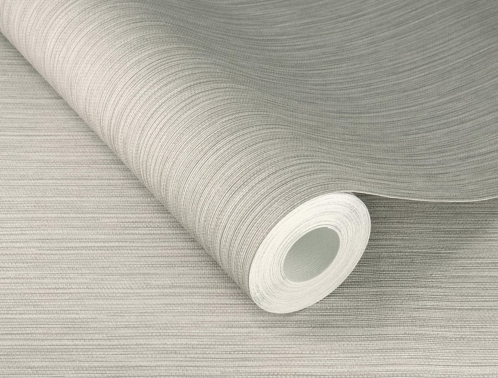 Vienkrāsainas tapetes ar vertikāli strukturētu tekstūru, gaiši pelēkā krāsā, RASCH, 537680, Curiosity