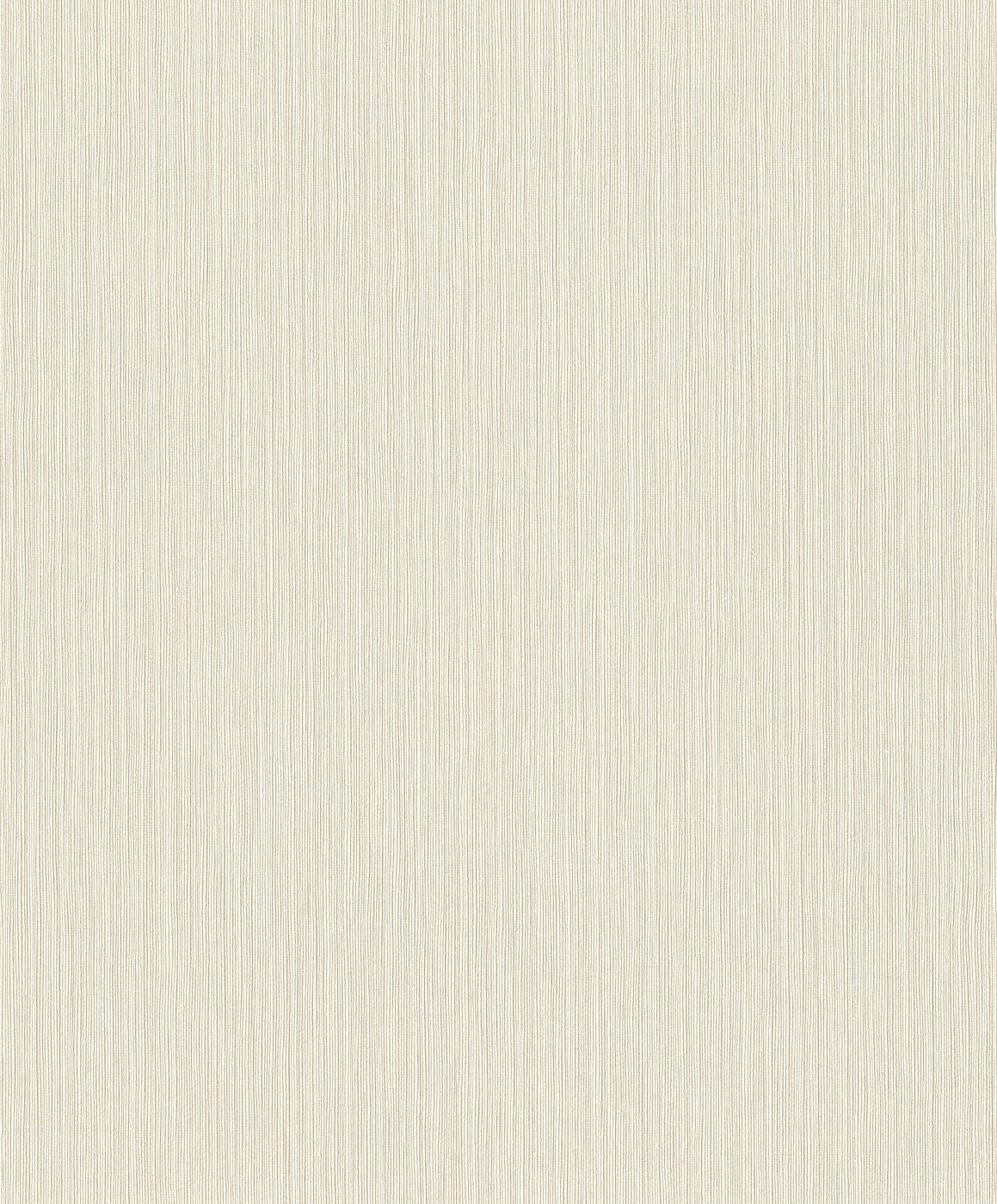 Vienkrāsainas tapetes ar vertikāli strukturētu tekstūru, krēmkrāsā, RASCH, 537628, Curiosity