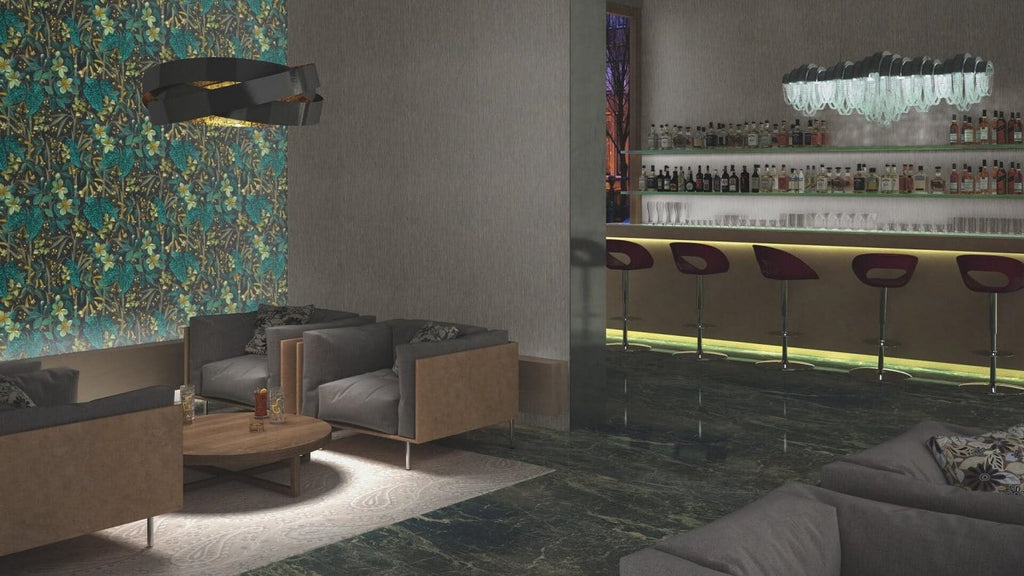 Vienkrāsainas tapetes ar vertikāli strukturētu tekstūru, melnā krāsā, RASCH, 537741, Curiosity