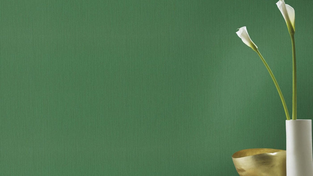 Vienkrāsainas tapetes ar vertikāli strukturētu tekstūru, zāles zaļā krāsā, RASCH, 537673, Curiosity