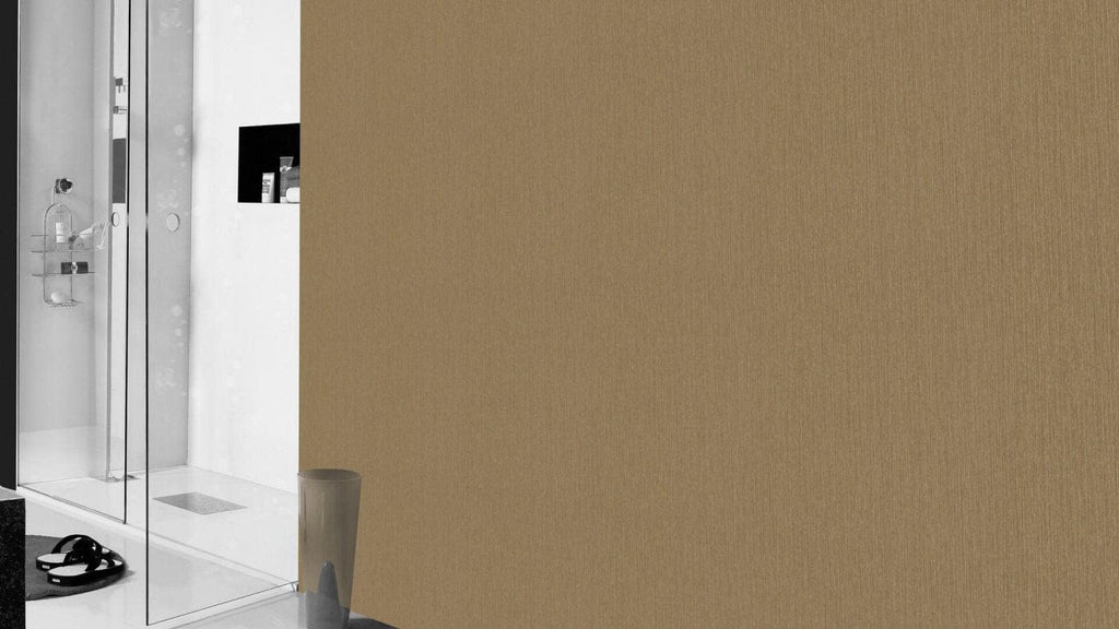 Vienkrāsainas tapetes ar vertikāli strukturētu tekstūru, zeltainā krāsā, RASCH, 537703, Curiosity