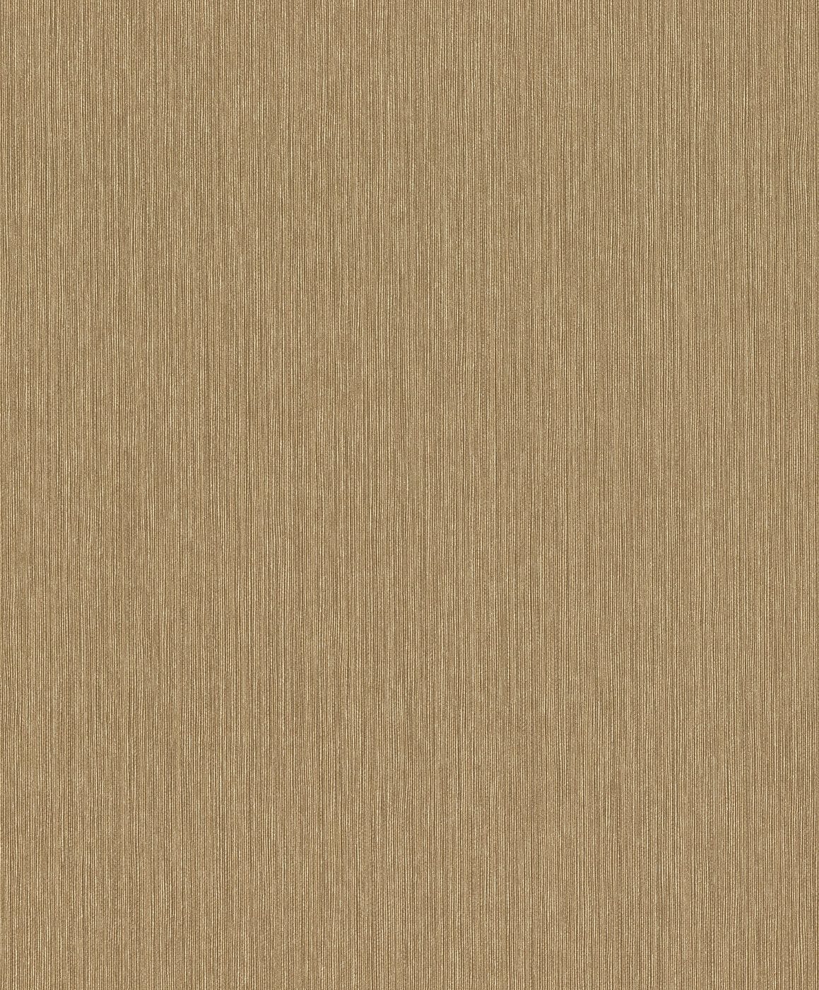 Vienkrāsainas tapetes ar vertikāli strukturētu tekstūru, zeltainā krāsā, RASCH, 537703, Curiosity