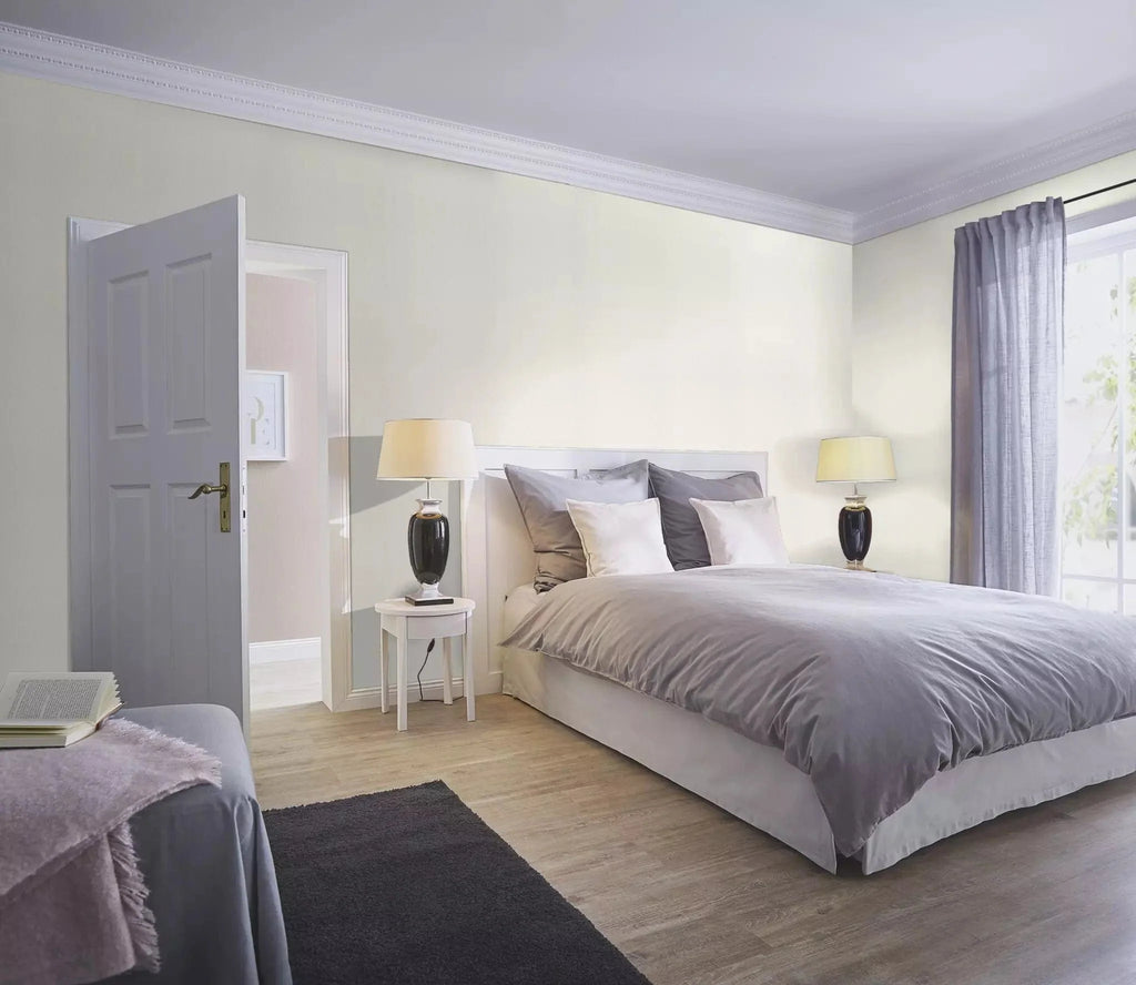 Vienkrāsainas tapetes RASCH baltā krāsā ar vertikālu struktūru, 810172, Color Your Life