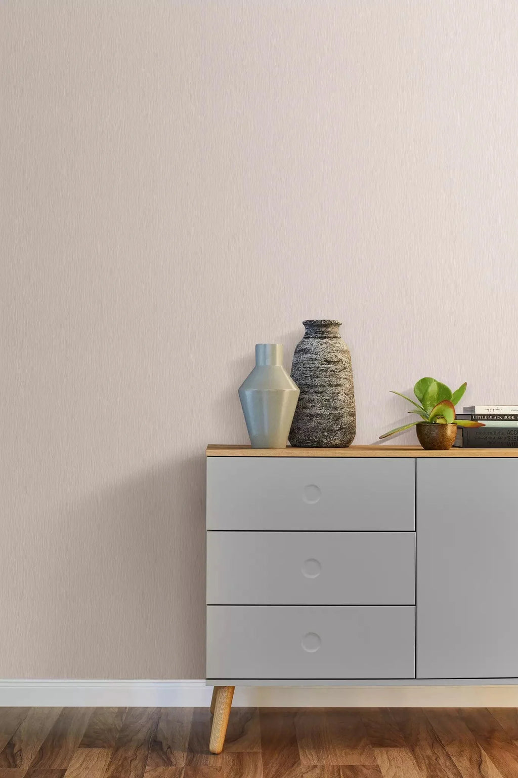 Vienkrāsainas tapetes RASCH bēšā krāsā ar vertikālu struktūru, 810127, Color Your Life