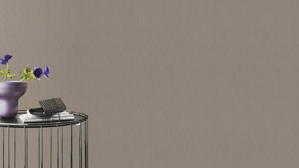 Vienkrāsainas tapetes RASCH  brūnā krāsā ar vertikālu struktūru, 810141, Color Your Life