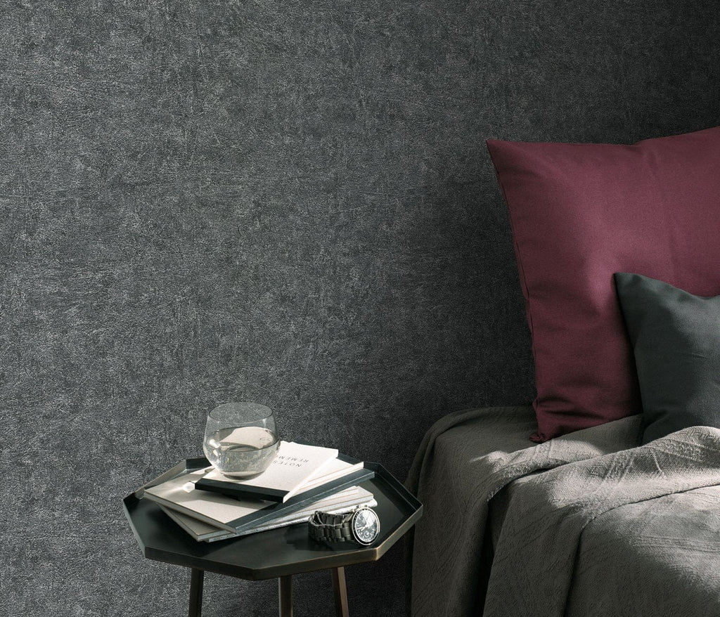 Tapetes ar tumšu toņu spīdīgu efektu, ideāli piemērotas akcentu sienām, 3752616, skats interjerā 2