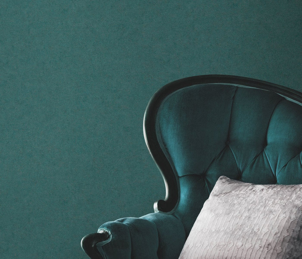 Svaigas zaļas un tirkīza tapetes ar spīdīgu efektu, piešķirot telpai dzīvīgumu un enerģiju, 3752627, skats interjerā 3