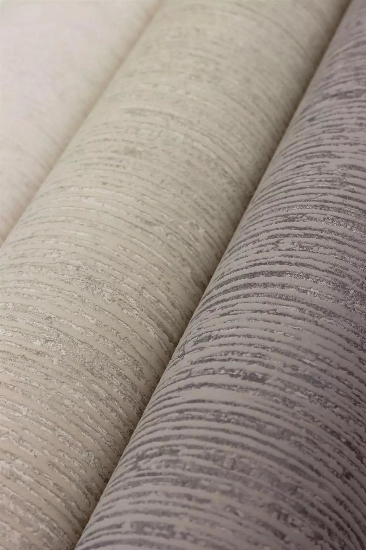 Pelēkas tapetes RASCH ar svītrainu tekstūru, 653038, Welcome home